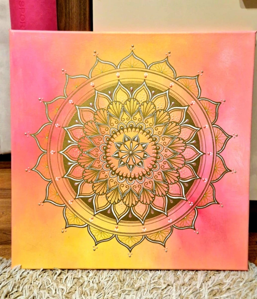 Mandala "Červánková" (40x40cm)