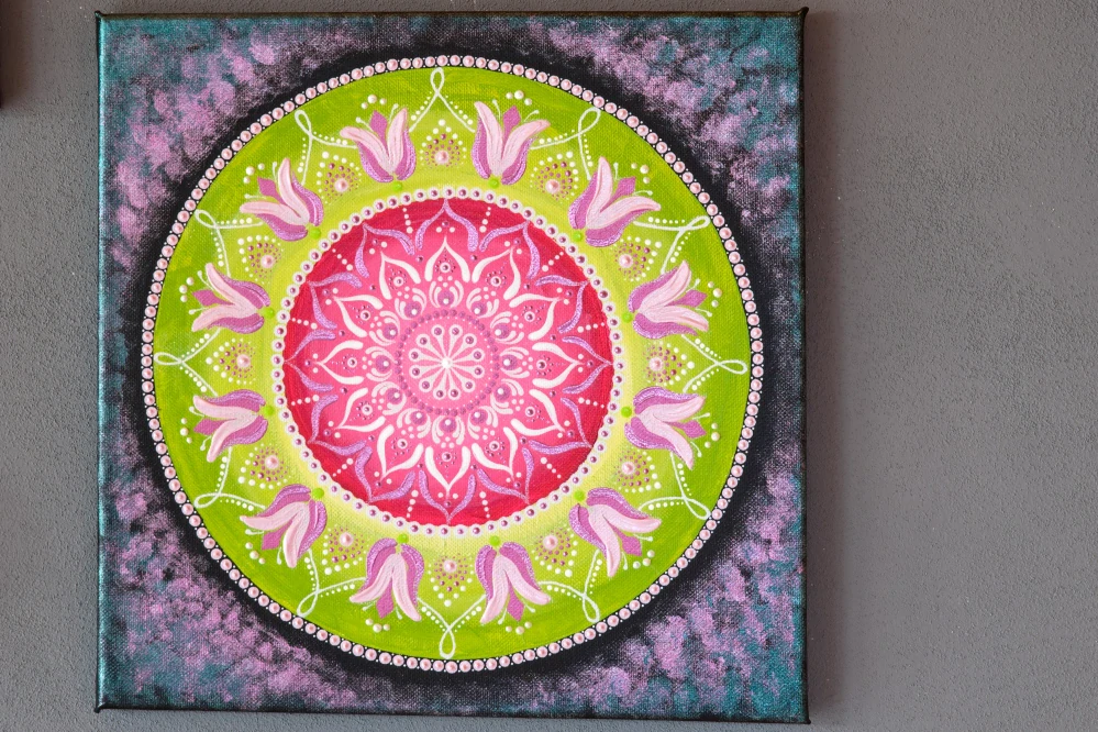 Mandala "Tulipány" (30x30cm)
