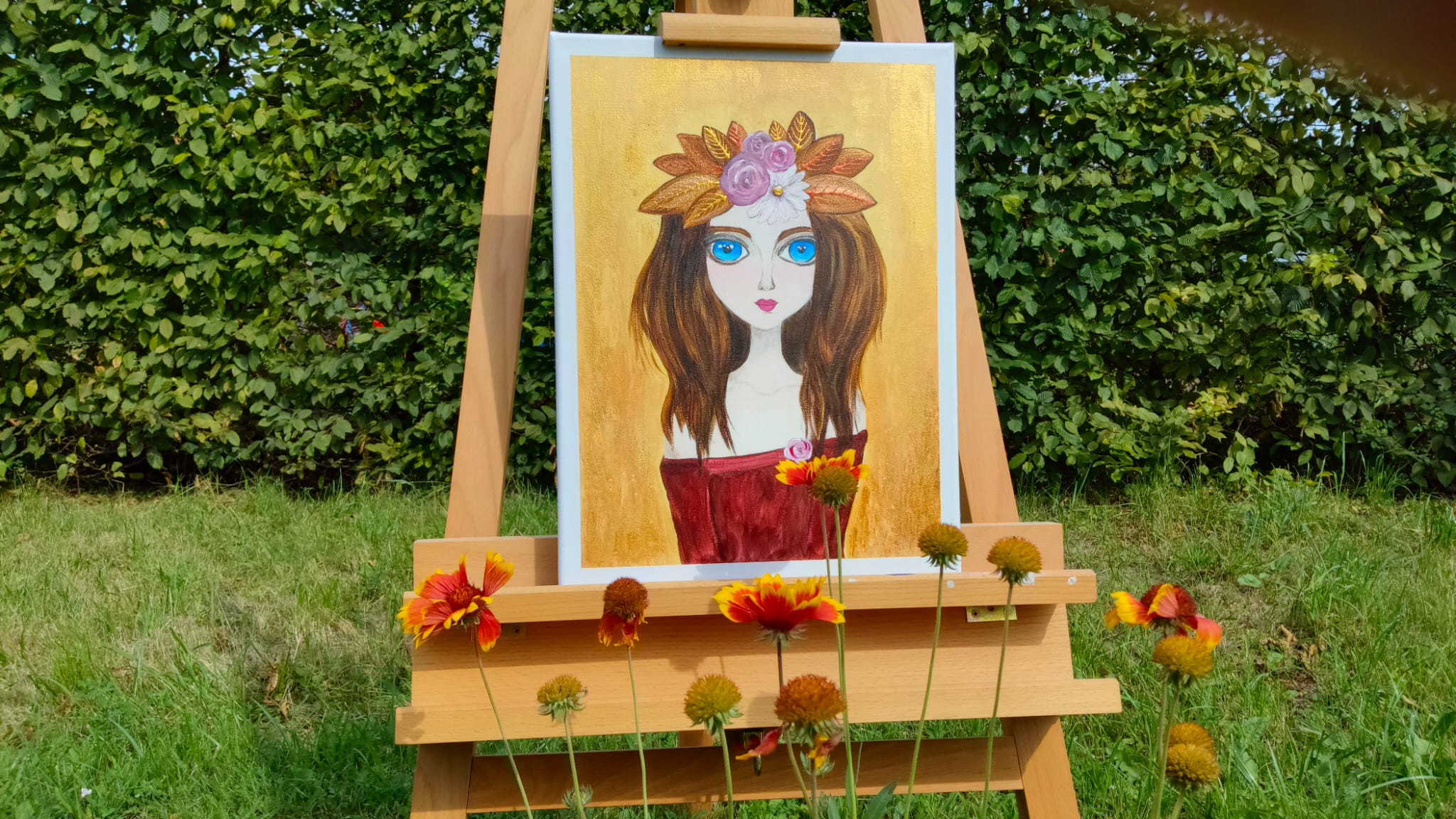 "Podzimní víla" (30x40 cm)