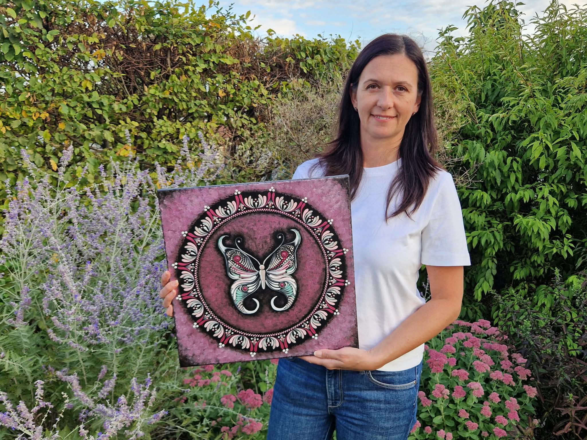 Mandala "Motýl" (40x40cm) 