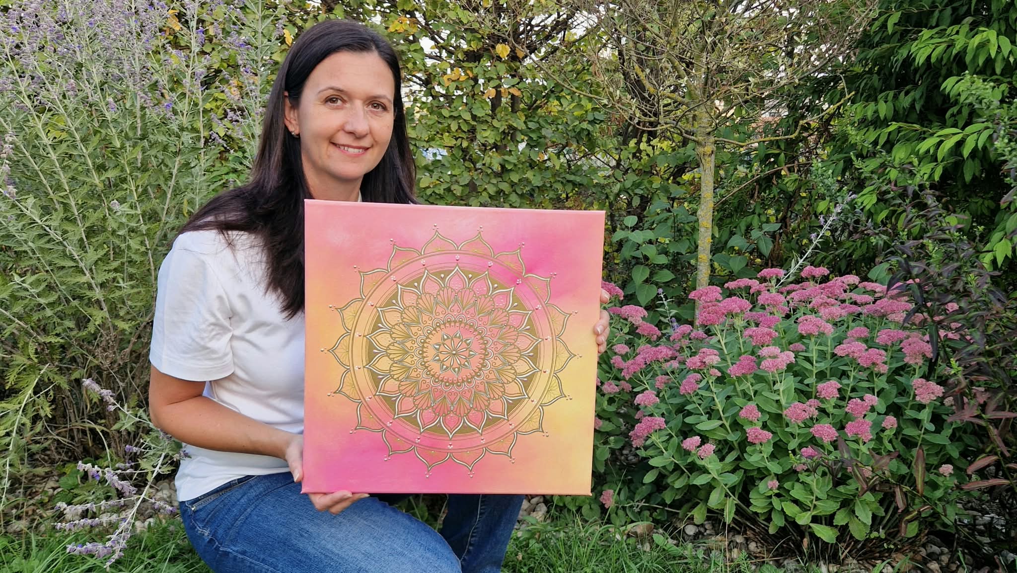 Mandala "Červánková" (40x40cm)