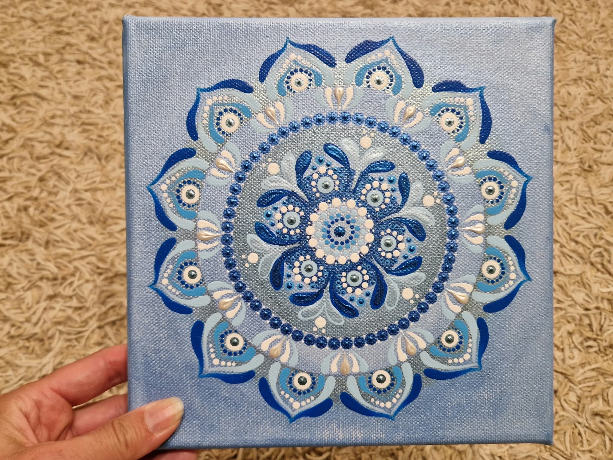 Mandala "Modrá" (20x20cm) 