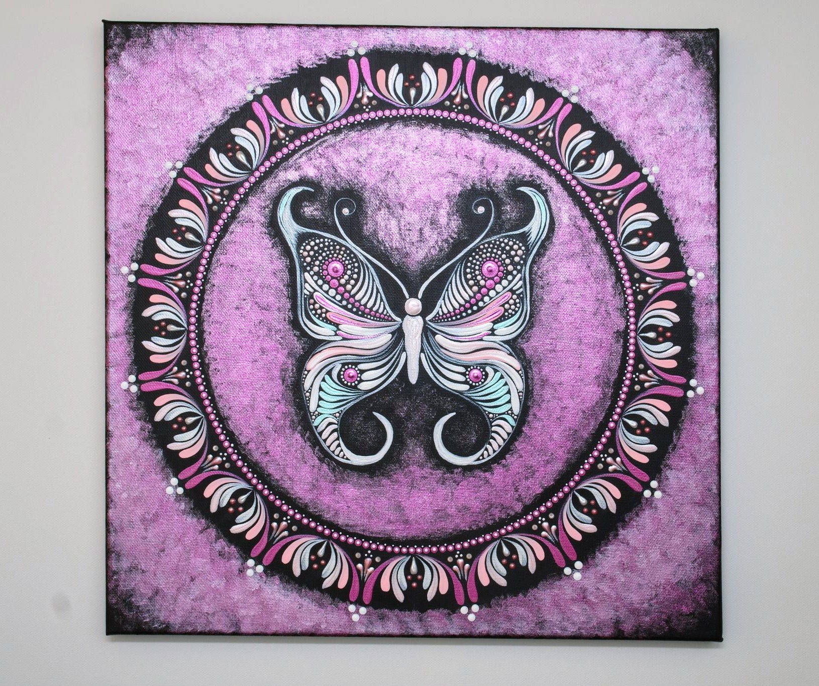 Mandala "Motýl" (40x40cm) 